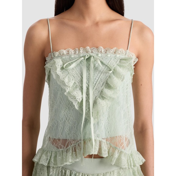 Alice + Olivia Tops - ALICE‎ + OLIVIA  Alessia Lace Top in Green Size 10 NWT